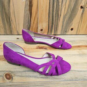 Circus by Sam Edelman Pink Fuchsia Belinda Suede Flat Sandal Size 9.5